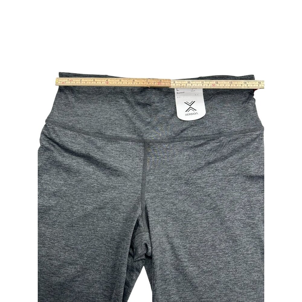 Xersion Womens High-Rise Fitted Bootcut Pants Large Gray Quick-Dri Polyester/Spa - Picture 10 of 11